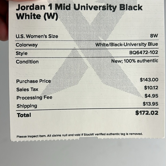 Nike Jordan 1 Mid in University Blue - Picture 14 of 16